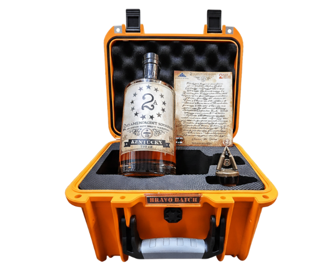 2A 2nd Amendment Straight Bourbon W/ Bravo Gun Case 750ml