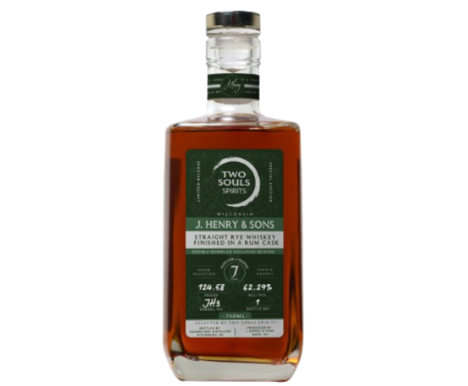 Two Souls J Henry & Sons 7-Year Rum-Cask Finished Rye 750ml