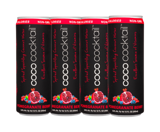 Coco Cocktail Pomegranate Berry 12oz 4-Pack Can
