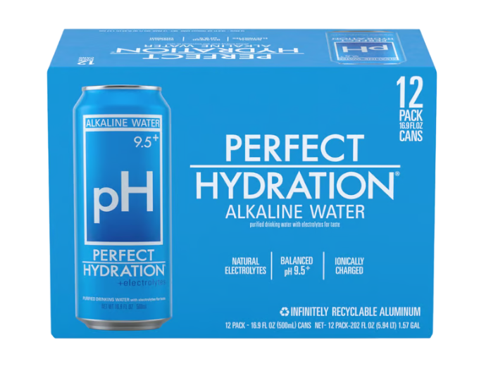 Perfect Hydration Alkaline Water 16.9oz 12-Pack Can