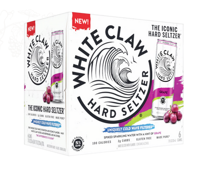 White Claw Hard Seltzer Grape 12oz 6-Pack Can