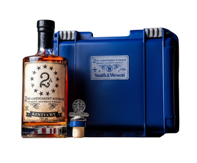2A 2nd Amendment Straight Bourbon W/ S&W Gun Case 750ml