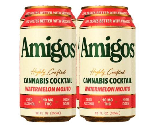 Amigos THC Watermelon Mojito 10mg 12oz 4-Pack Can