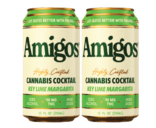 Amigos THC Key Lime Margarita 10mg 12oz  4-Pack Can