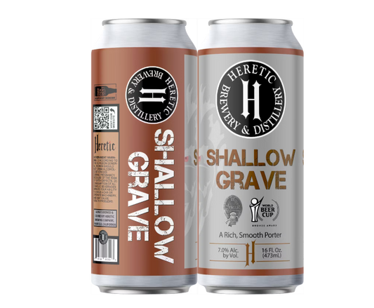 Heretic Shallow Grave 16oz 4-Pack Can