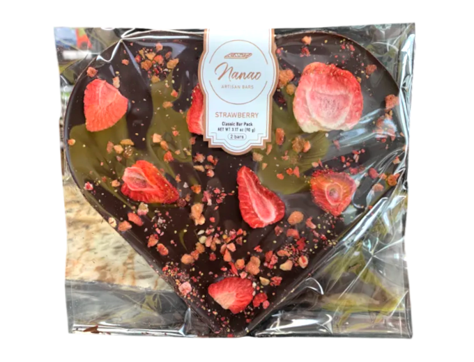 Nanao Artisan Bars Classic Heart Strawberry 3.17oz 2-Pack
