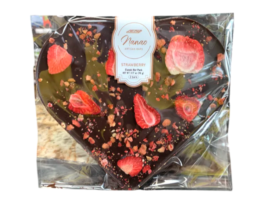Nanao Artisan Bars Classic Heart Strawberry 3.17oz 2-Pack