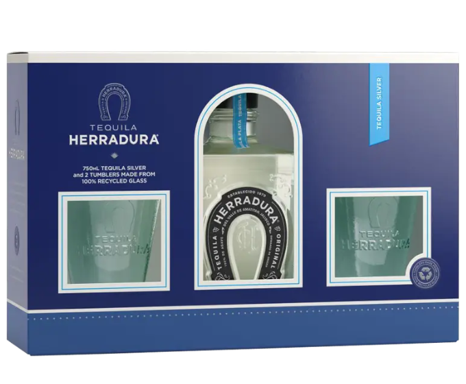 Herradura Silver Gift Set 750ml (With 2 Glass)