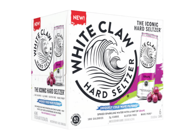 White Claw Hard Seltzer Grape 12oz 6-Pack Can
