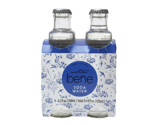Bene Soda Water 180ml 4-Pack Bottle