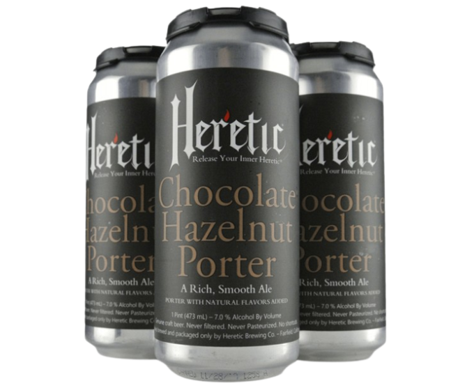 Heretic Chocolate Hazelnut 16oz 4-Pack Can