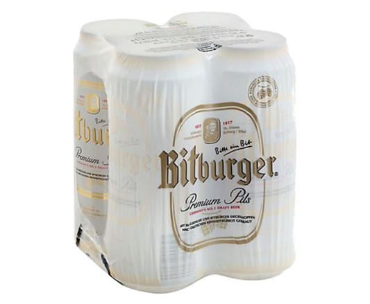 Bitburger Premium Pilsner 16.9oz 4-Pack Can