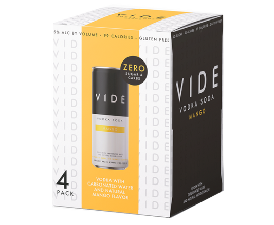 Vide Mango Vodka Soda 12oz 4-Pack Can