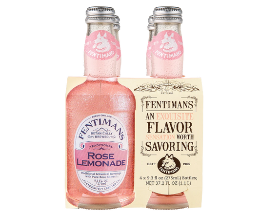 Fentimans Rose Lemonade 9.3oz 4-Pack Bottle