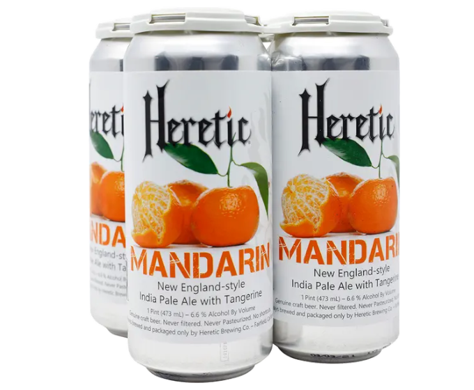 Heretic Mandarin IPA 16oz 4-Pack Can