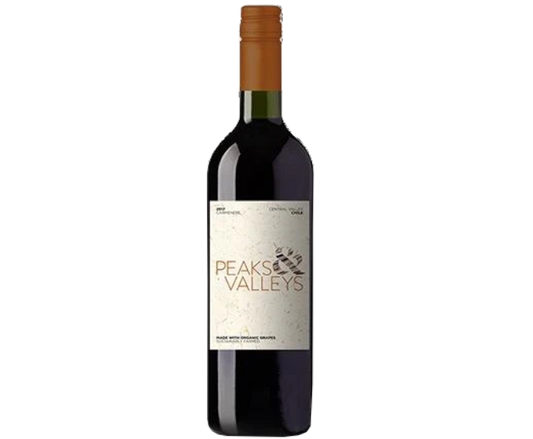 Peaks and Valleys Organic Carmenere 2017 750ml