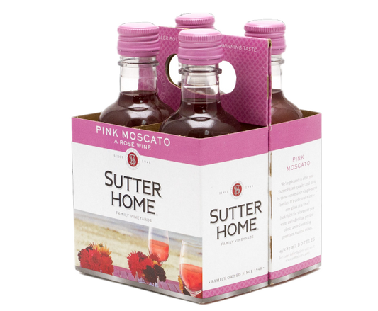 Sutter Home Pink Moscato 187ml 4-Pack Bottle