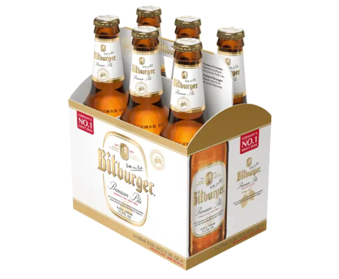 Bitburger Premium Pilsner 11.2oz 6-Pack Bottle